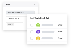 Best way to reach out segment showing contacts who prefer to be contacted by email