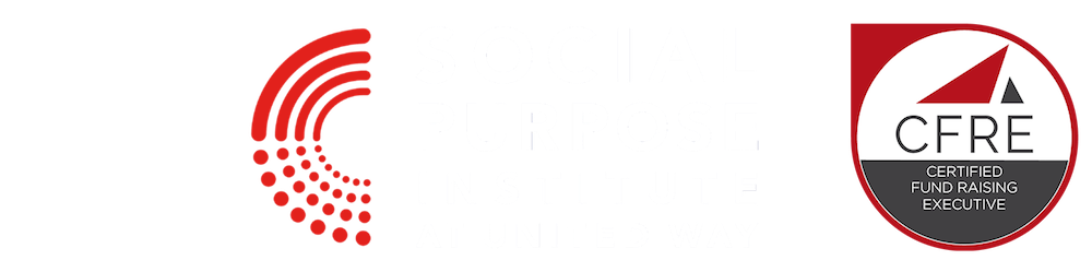 Logos for Certified B-Corp, Social Purpose Institute and CFRE