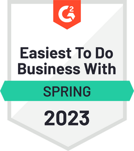 G2 Easiest To Do Business With Spring 2023 Badge