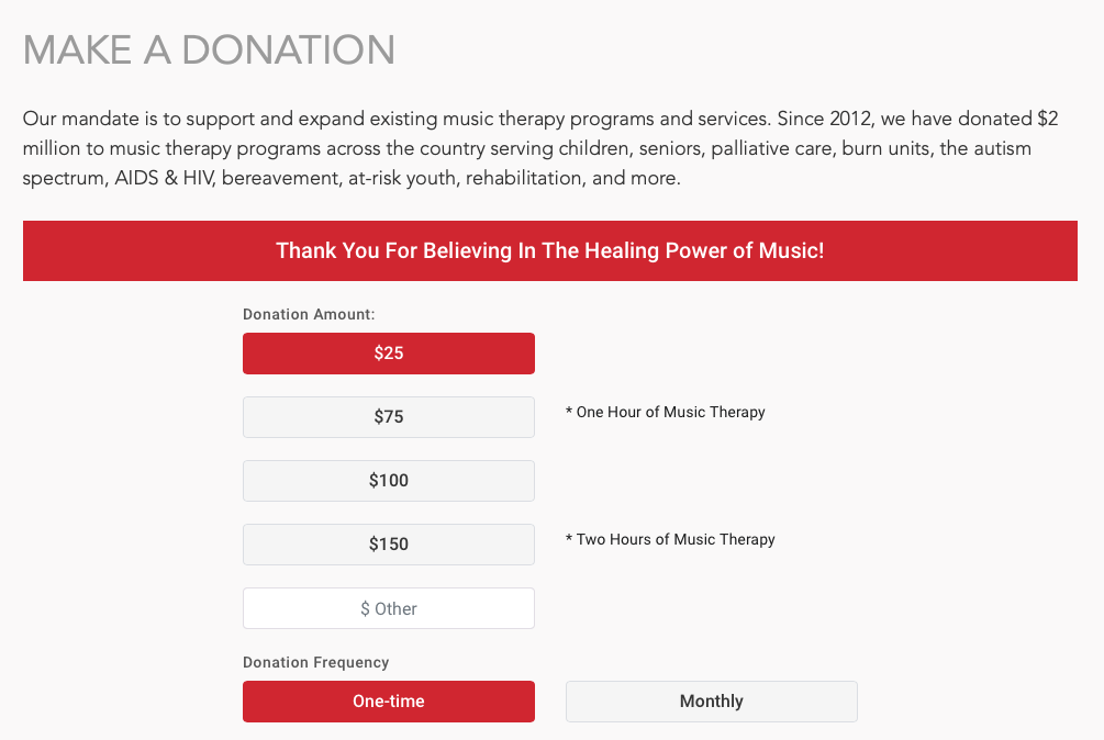The Music Heals' Donation Page