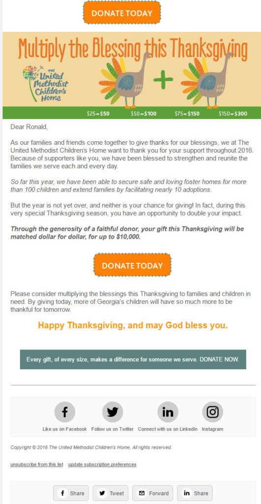 The United Methodist Children’s Home email optimized for mobile devices