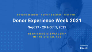 join us at donor experience week 2021