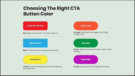 Choosing the right CTA button color